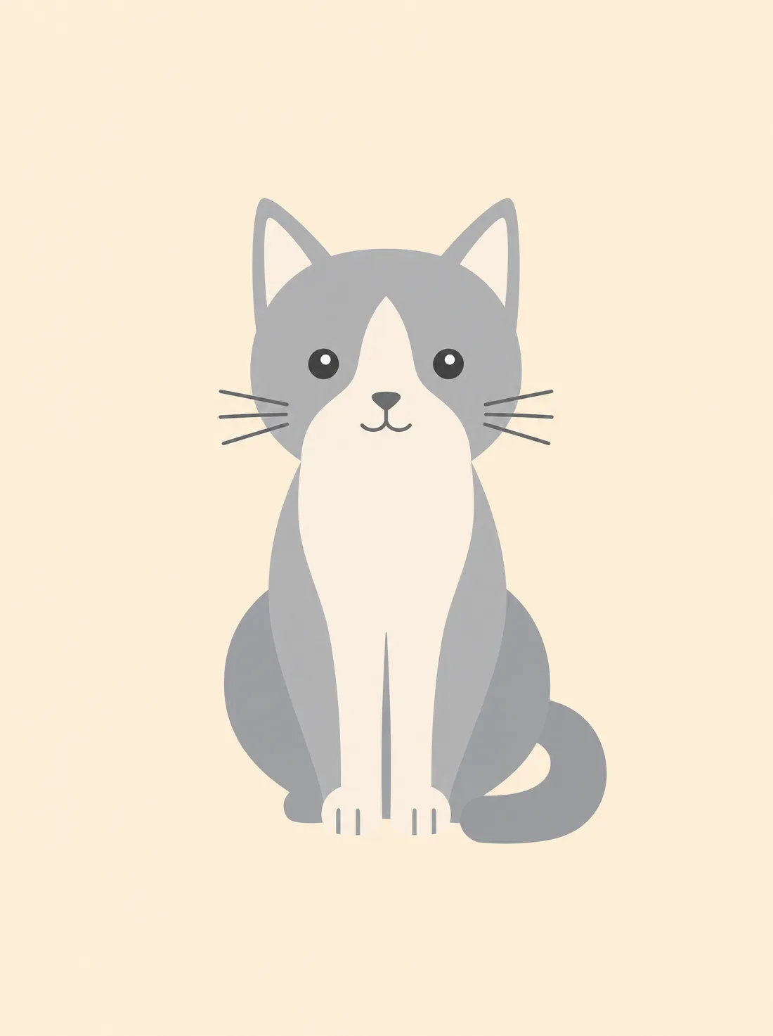 Kissa minimalistinen