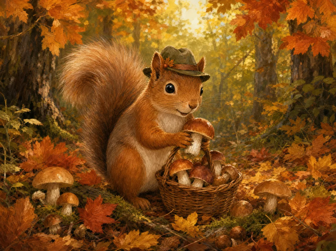 Orava sienestää