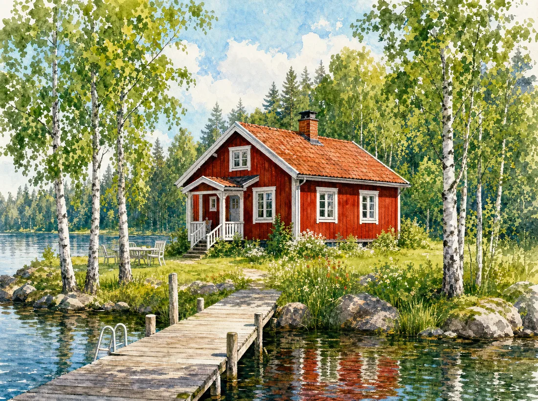 Mökki saaressa