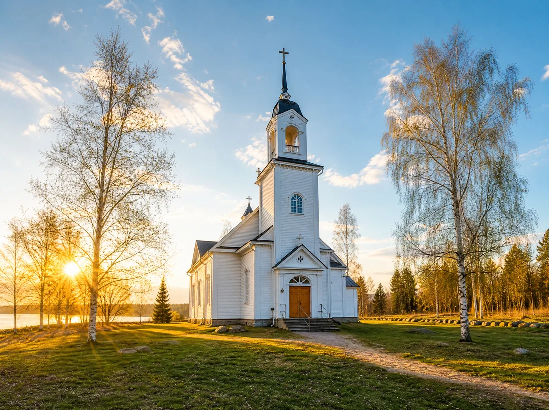 Kirkko pääsiäisaamuna
