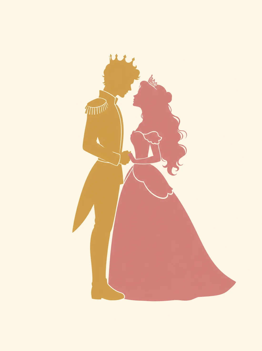 Prinssi ja prinsessa minimalistinen