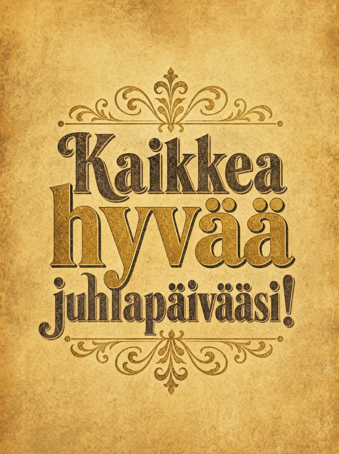 Kaikkea hyvää juhlapäivääsi vintage