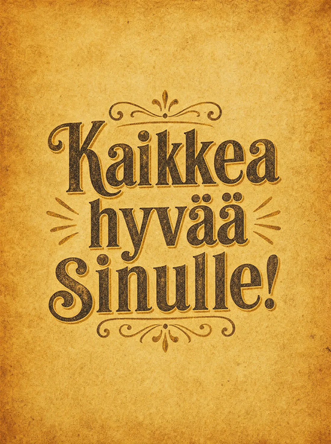 Kaikkea hyvää sinulle vintage