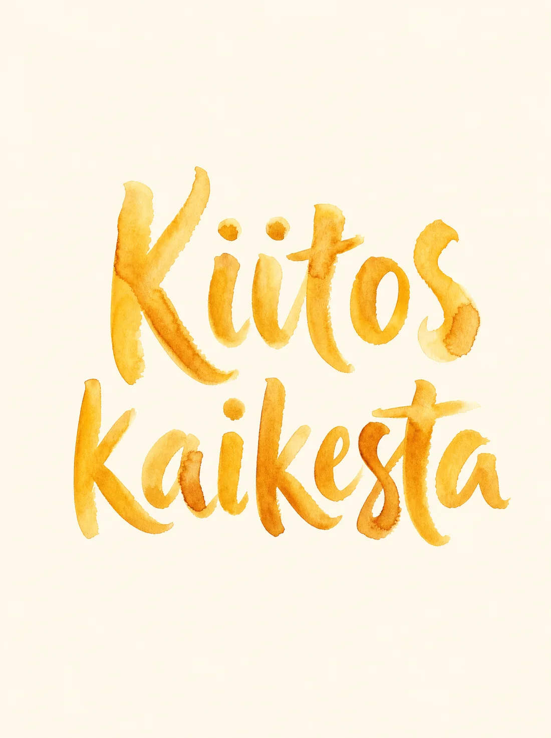 Kiitos kaikesta vesiväri