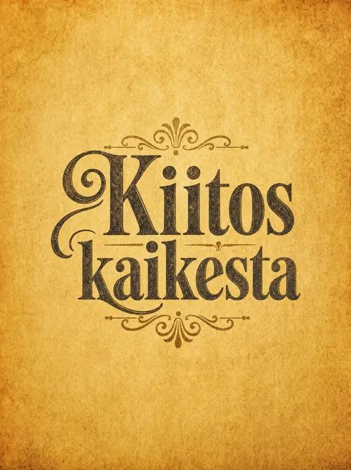 Kiitos kaikesta vintage