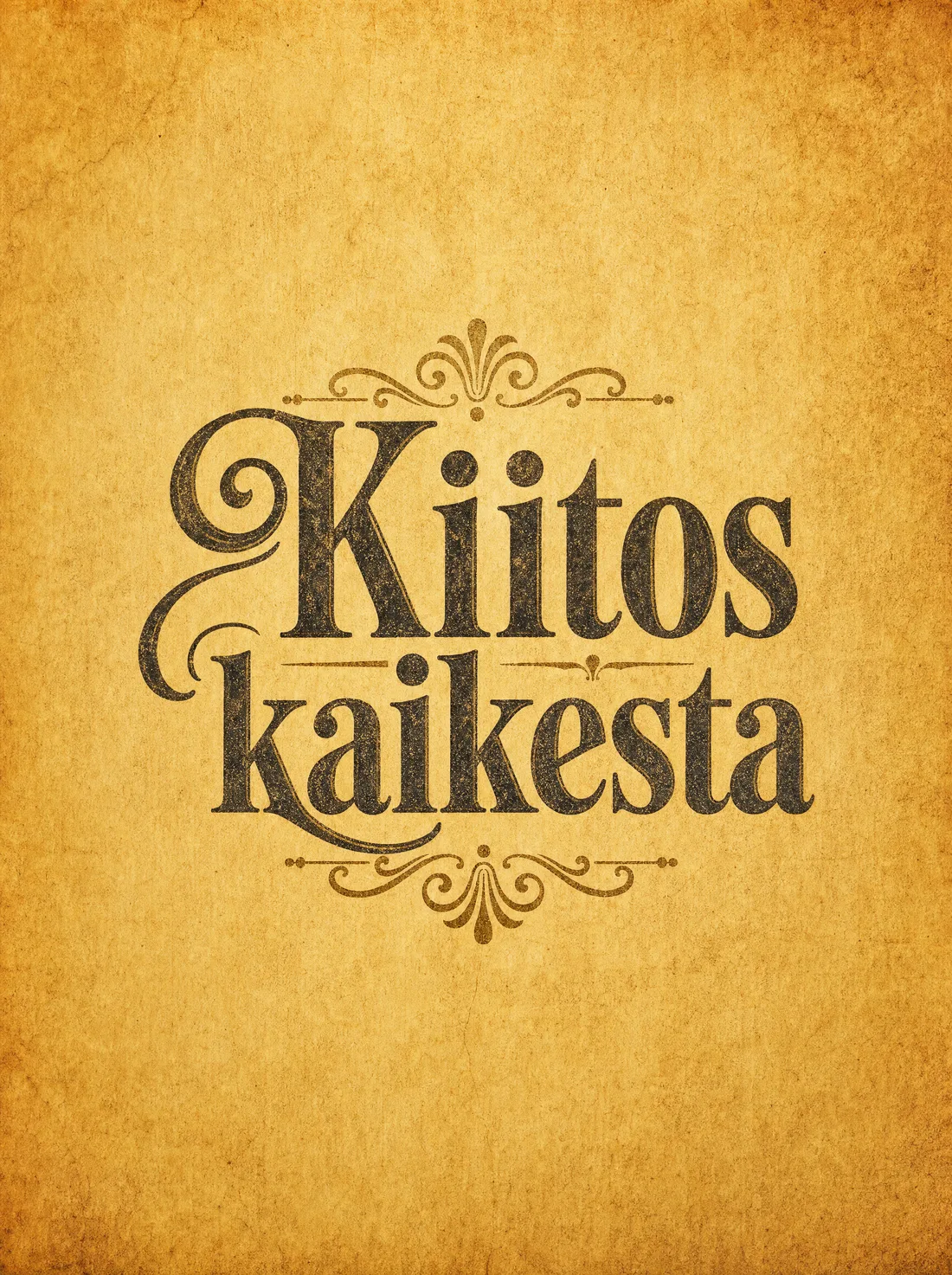 Kiitos kaikesta vintage
