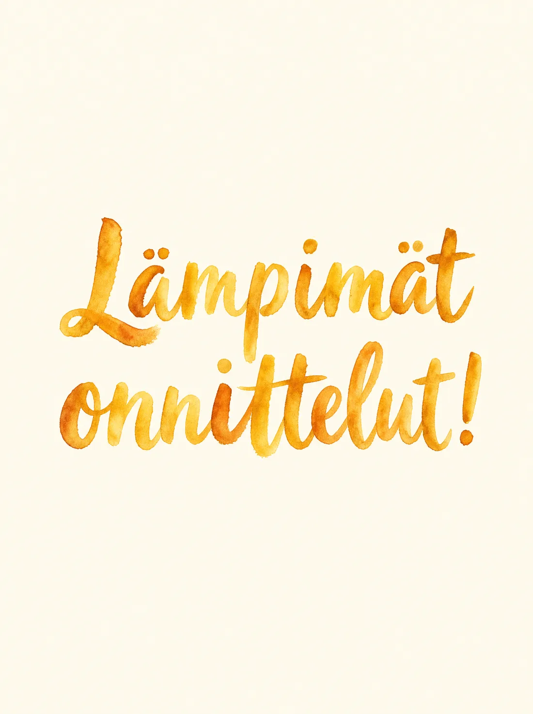 Lämpimät onnittelut vesiväri