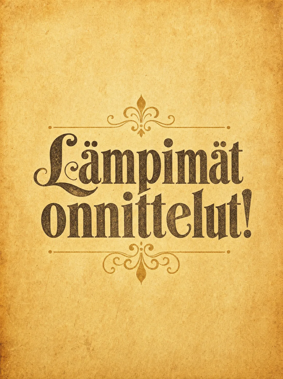 Lämpimät onnittelut vintage
