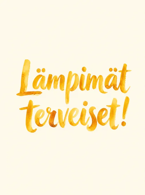 Lämpimät terveiset vesiväri
