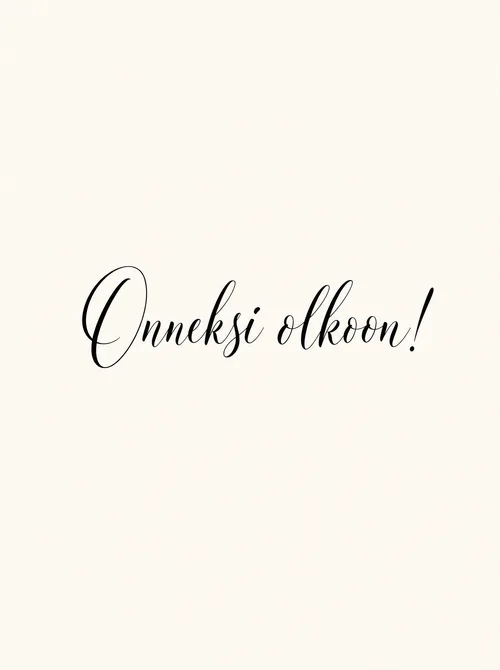 Onneksi olkoon käsinkirjoitettu