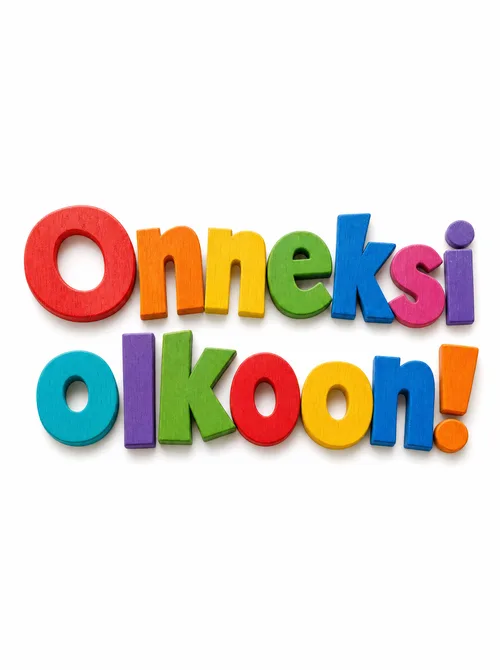 Onneksi olkoon palikkakirjaimet