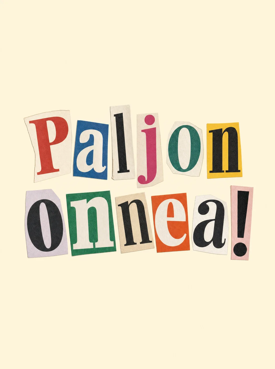 Paljon onnea lehtileikkeet