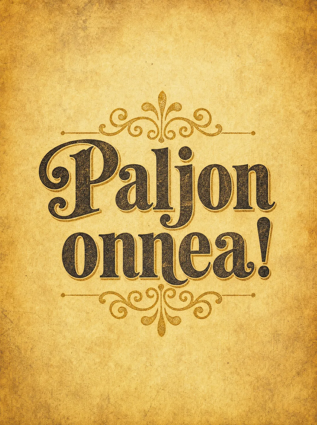Paljon onnea vintage