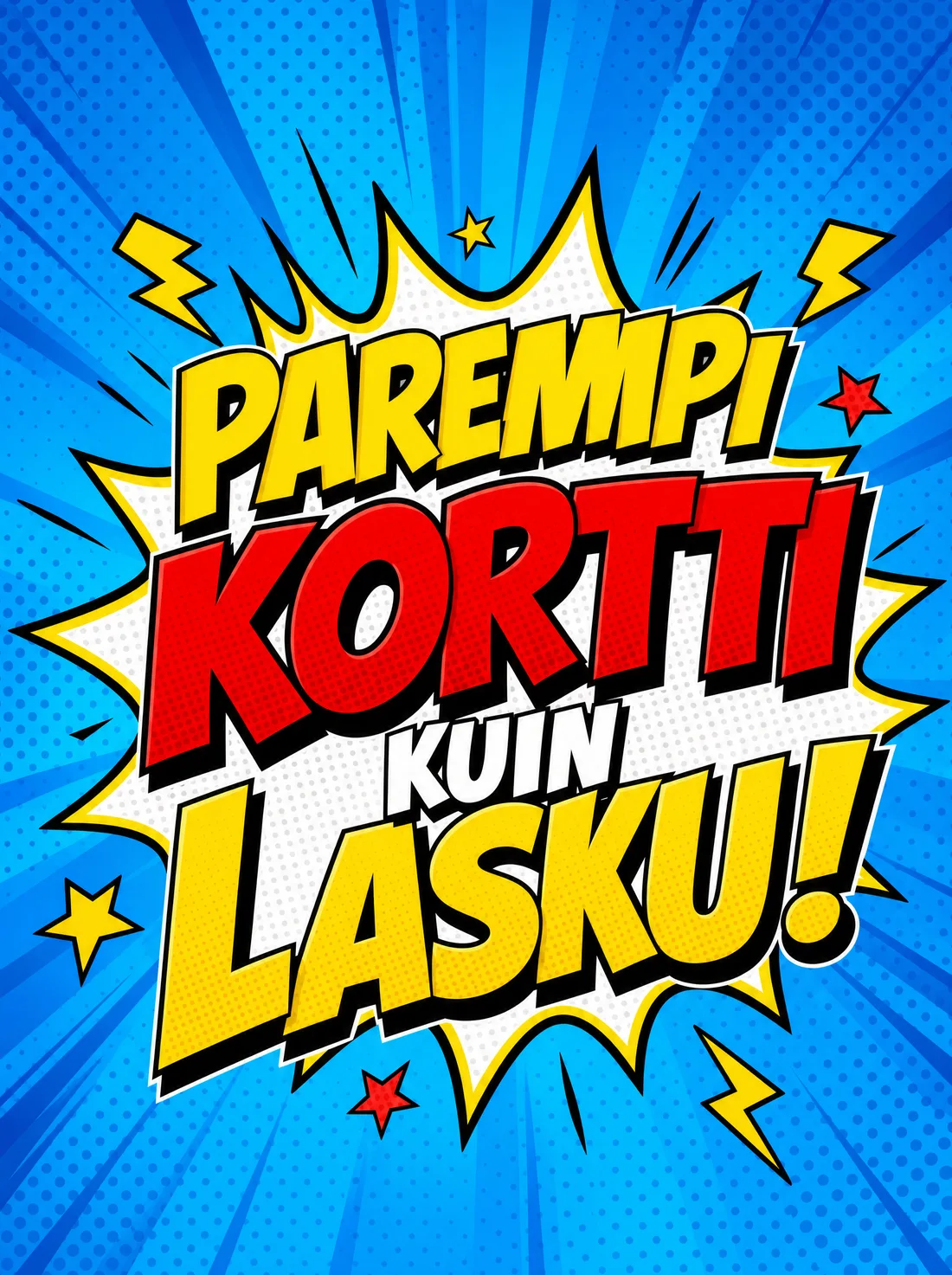 Parempi kortti kuin lasku sarjakuva