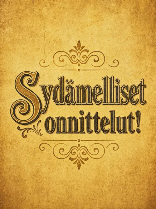 Sydämelliset onnittelut vintage
