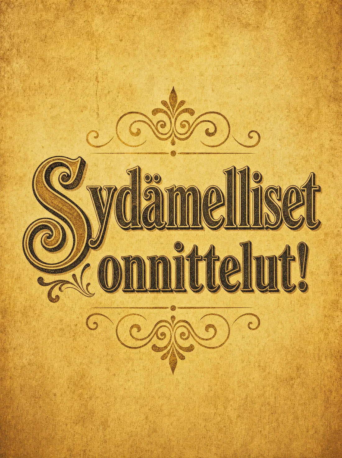 Sydämelliset onnittelut vintage
