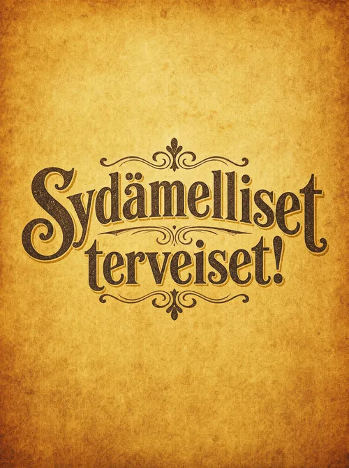 Sydämelliset terveiset vintage