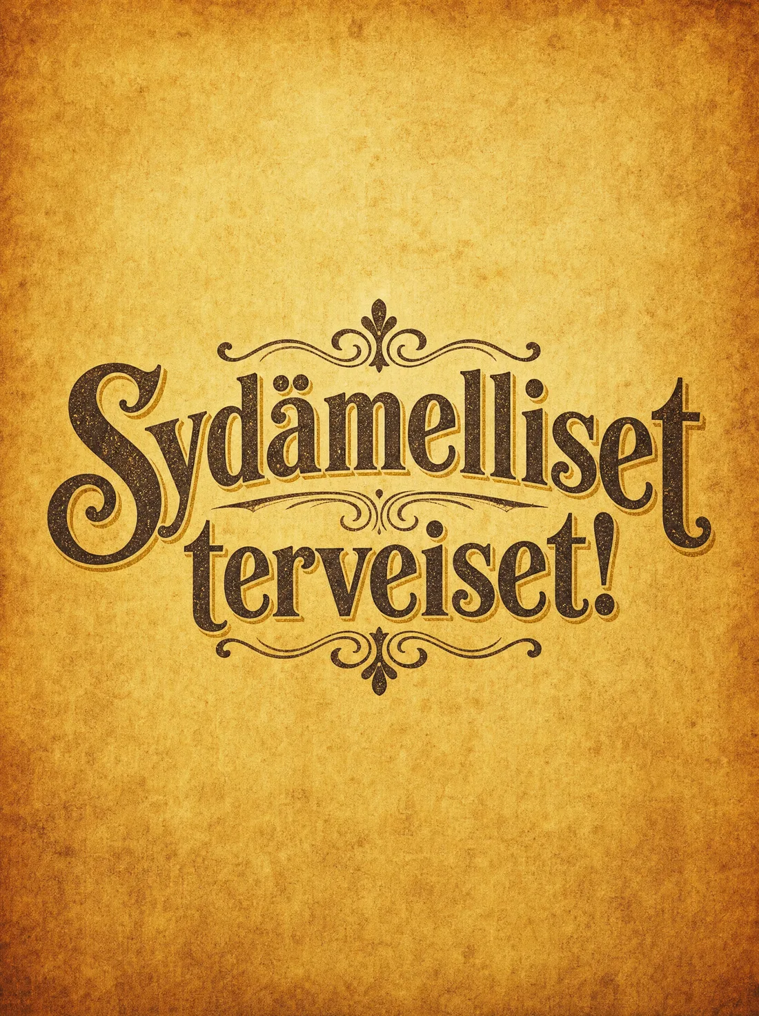 Sydämelliset terveiset vintage