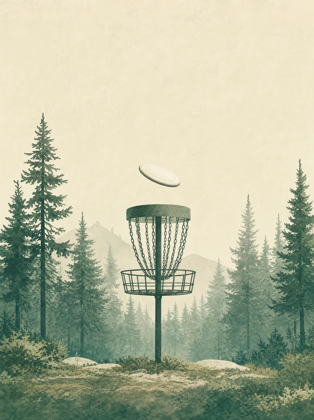 Frisbeegolf minimalistinen